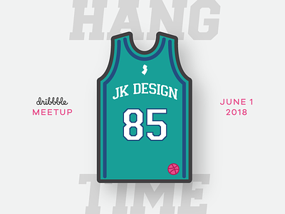 JK Design Dribbble Meetup hoops illustration jersey jk design meetup nj summer