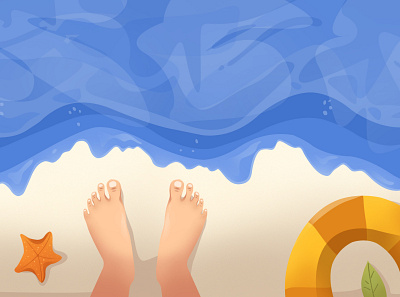 Beautiful beach view animation art beach branding design flat flatdesign graphic design icon illustration logo motion graphics ui vector view