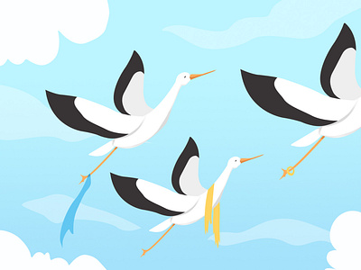 Poor pelicans fly with trash animation art branding design flat flatdesign graphic design icon illustration motion graphics vector