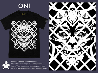 ONI branding clothing clothing brand clothing design clothing label design illustration illustrator art tshirt design tshirt graphics vector