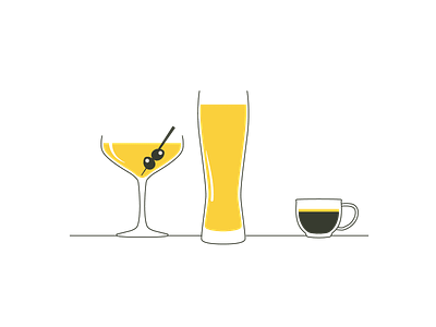 Tappy icons branding drinks flat illustration glasses icons illustration minimal minimalism tappy the new yorker style