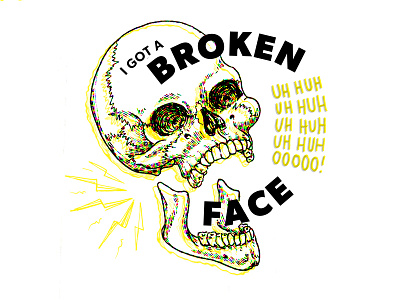 Broken face