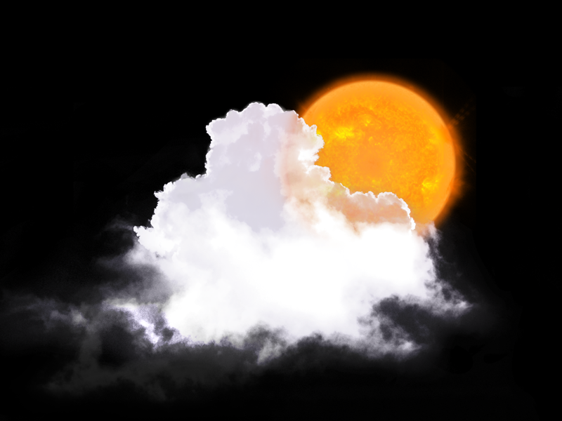 Weather icon photoshop partly cloudy clouds sun illustration icon weather