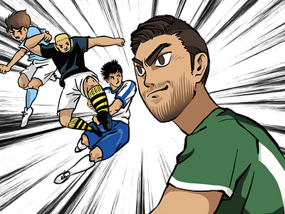 Oddset anime dudes football manga oddset procreate silly