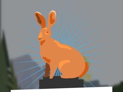 Bronshare bronze illustrator polarbröd rabbit trophy