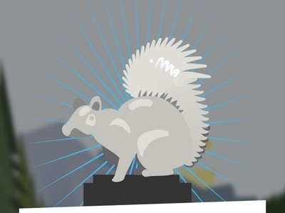 Silversvansen illustrator polarbröd silver squirrel trophy vector