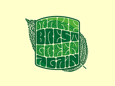 Greenbrest eco green illustration leaf lettering logo vector