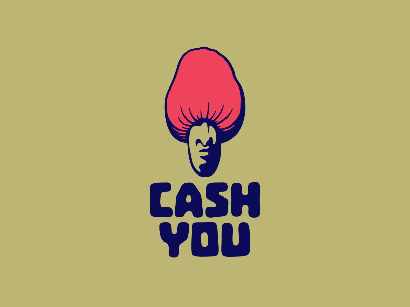 Cash You nut cash loans finance design logo typography lettering vector illustration