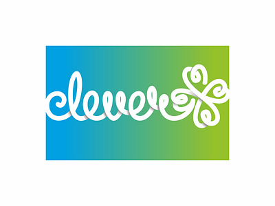 Clever design flower illustration lettering logo typography vector web