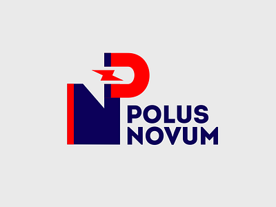 Polus Novum design illustration logo magnet typography vector