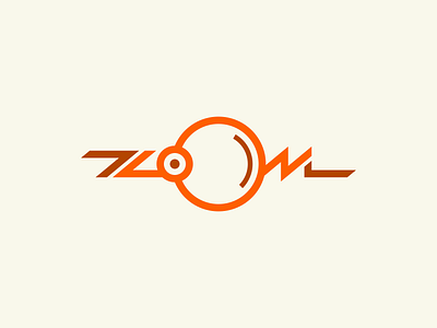 Zoom design illustration lettering logo magnifier typography vector zoom