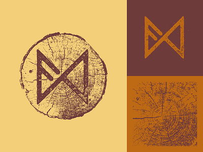 Runes design illustration lettering logo runes vector wood