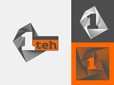 1teh design first illustration logo typography vector