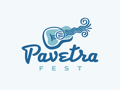 Pavetra air design guitar illustration lettering logo music typography vector