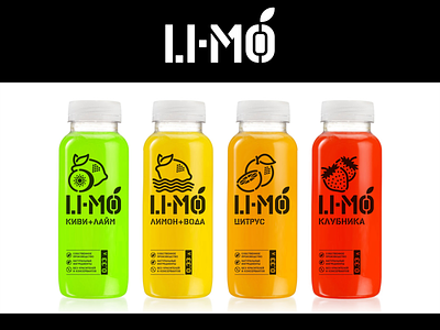Li Mo design fruits icons illustration lemonade lettering logo typography vector