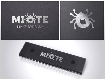 Mite design illustration internetofthings logo mite typography vector