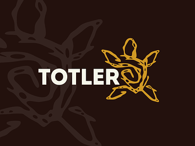 Totler design illustration logo turtle typography vector