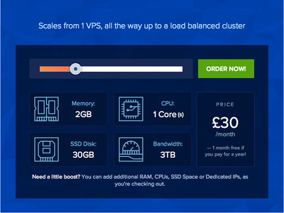 Kloud pricing slider
