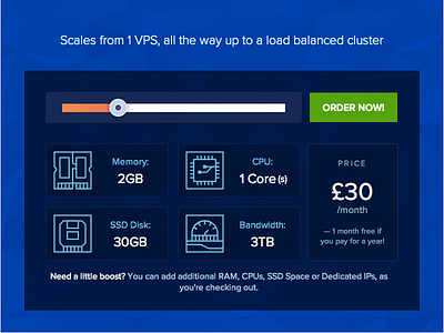 Kloud pricing slider