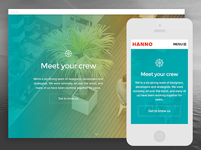 New hanno.co homepage hanno icon iconography photo remote responsive ux web design website