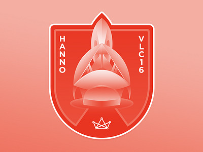 Hanno | Valencia 2016 team trip sticker badge giveaway gotham hanno illustration logo patch shapes spain sticker stickermule valencia