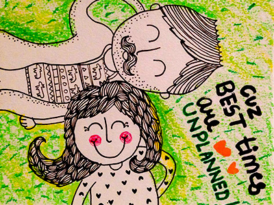 GoodTimes boy cute doodle dream girl grass illustration love