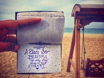 Travel Diaries beach beautiful design diary doodle handwritten illustration travel typography
