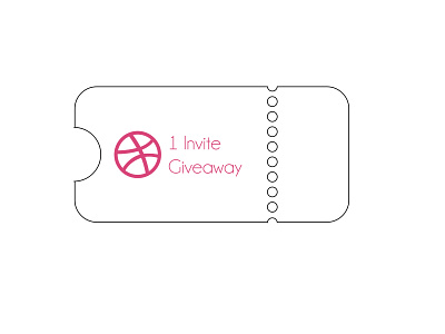 Dribbble Invite Giveway 2d draft dribbble invite flat invitation invite invite giveaway player