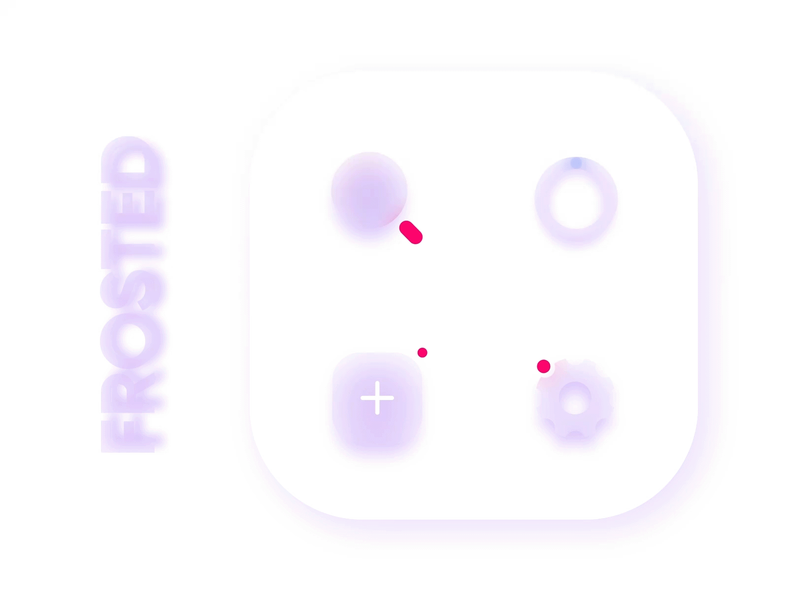 Frosted : animated glass icons