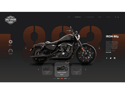 UI for Harley Davidson ui ux uiux graphics web design