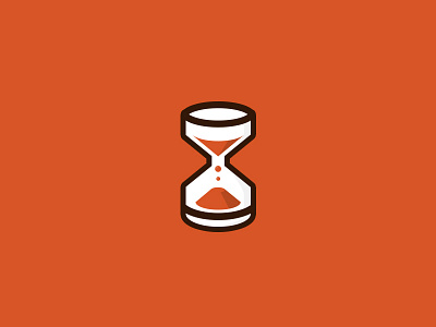 Hourglass graphic orange time