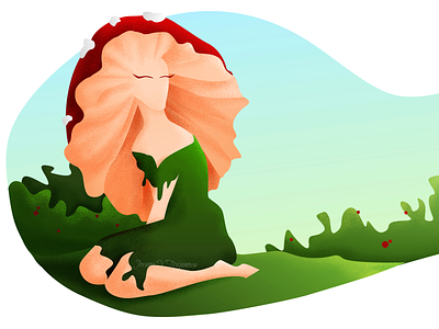 Shroomy design drawing fairy gradient grain green illustration leafs magic mushroom red ui vector