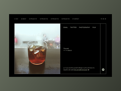 Contact - Portfolio brutalism coffee contemporary dark minimalism portfolio webdesign webiste