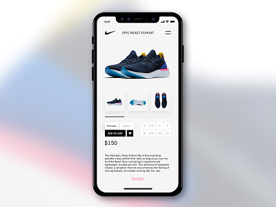 Nike Store App Concept clean design epicreact iphonex minimal nike store ui ux