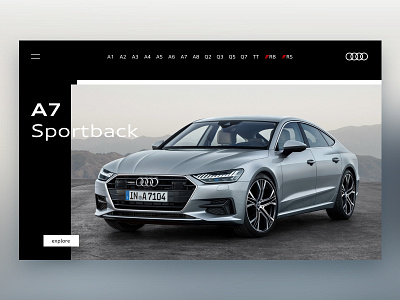 Audi Homepage audi car clean design homepage layout sketch ui ux webdesign website