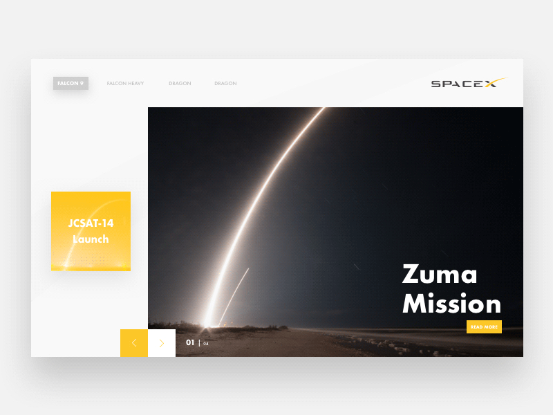 SpaceX Homepage design homepage layout space space x spacex ui ux website