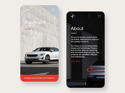 Polestar 2 app app design car clean electric car ev interface ios minimal minimalistic polestar polestar2 screen tesla ui ux