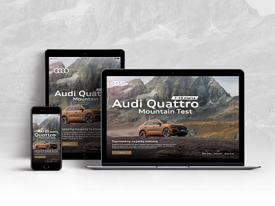 Audi Quattro - Mountain Test audi landingpage mountain q8 quattro ui uiux