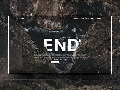 ENDs end ends fictional homepage onepage training ui uidesign uiux webdesign website