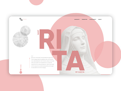 Saint Rita of Cascia casia concept rita saint ui uiux website