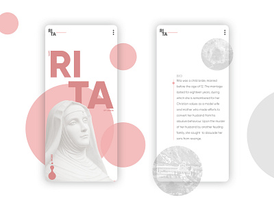 Saint Rita of Cascia #2 cascia concept mobile rita saint ui uiux webdesing