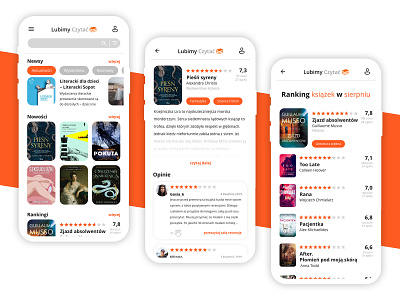 Lubimy Czytać - redesign app book concept lubimyczytac.pl mobile reading redesign ui uiux