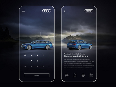 Audi A6 - mobile concept a6 app audi avant concept mobile ui uidesign
