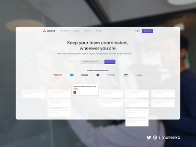 Asana Landing Page