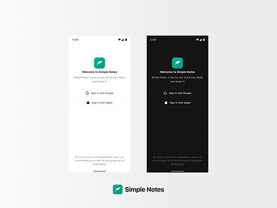 Simple Notes Login