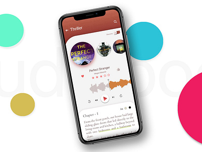 Concept - Audiobook app book design illustration reader ui ux