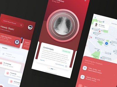 Medical Vision App app app design design medical medicine ui ux web xray