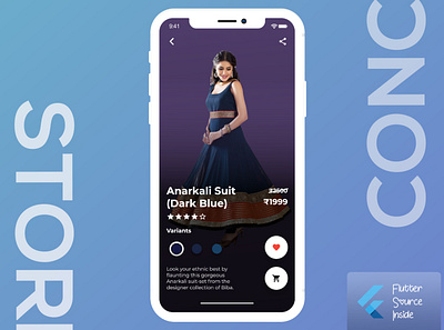 Store App Concept app app design design dress flutter source code ui ux