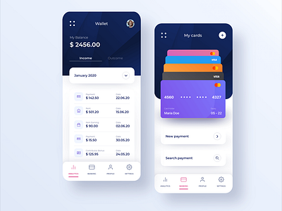 Fincance Mobile App Design by Lukas Rudrof on Dribbble