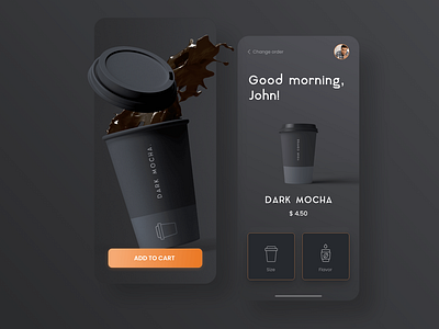 Dark Coffee Mobile Design